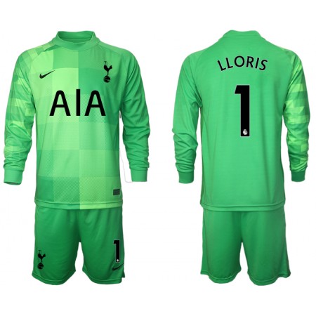 Jalkapallo Pelipaidat/Peliasut Tottenham Hotspur Hugo Lloris 1 Maalivahti Lasten Kotipaita 2021-2022 Pitkähihainen